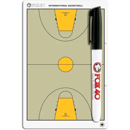 Fox 40 Pro Pocket tactical board - basketball, 10x15 cm