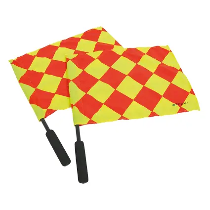 Stanno umpire's flags, 2 pcs, chequered
